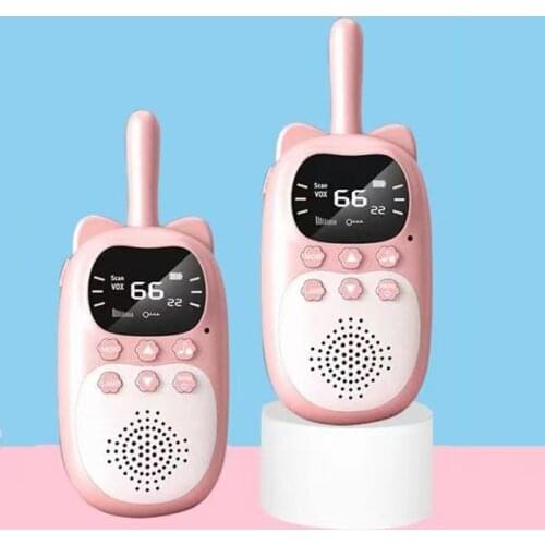 New Walkie Talkie Kids Portable Waterproof 3km Long Range 1000mAh Battery Radio Interphone Toy With Flashlight For Children Gift