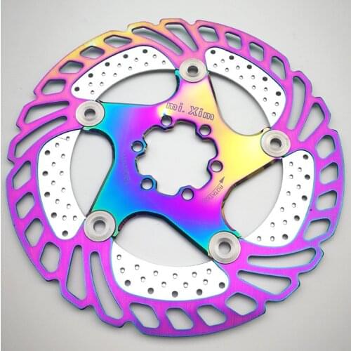 Rainbow Bicycle Disc Brake Cooling Floating Ice Rotor 140/160/180/203mm MTB DH Road Bike Cool Down Colorful Brake Rotors vs RT99
