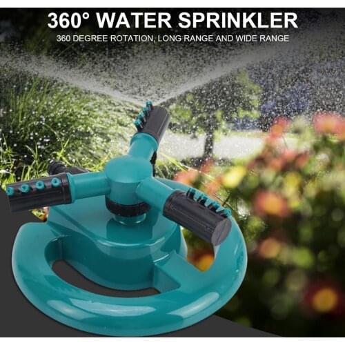 Garden Sprinklers Automatic Watering Grass Lawn 360 Degree Rotating Water Sprinkler 3 Arms Nozzles Garden Irrigation Tools