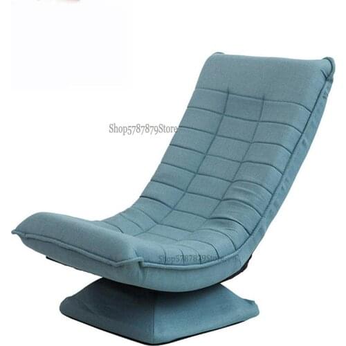 Folding recliner leisure fabric moon chair balcony tatami single reclining and removable lazy sofa rotatable chair