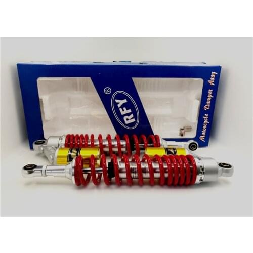 2pieces Universal 8mm Spring 390mm Motorcycle rear shock absorber for Honda Yamaha suzuki kawasaki atv Red + silver