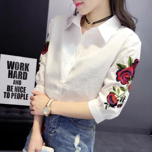 Yunyiwa Women's Shirts With Embroidery