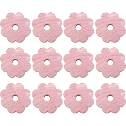 12pcs Cedar Wood Block Snowflake Piece Wardrobe Natural Insect Repellent Moth