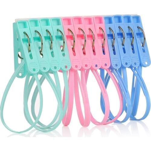 12Pcs Clothespin Craft Decoration Clips Pegs Plastic Clothes Hanger Mixed Color Drying rack Towel