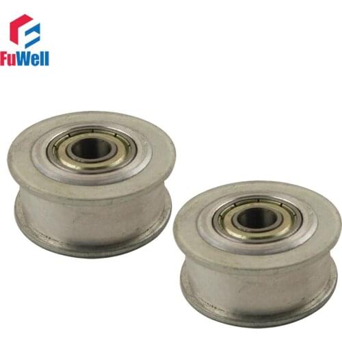 2pcs XL 15T Timing Belt Idler Pulley Without Teeth 3/4/5/6/7/8/9mm Bore Idle Pulley 11mm Belt Width Bearing Synchronous Wheel