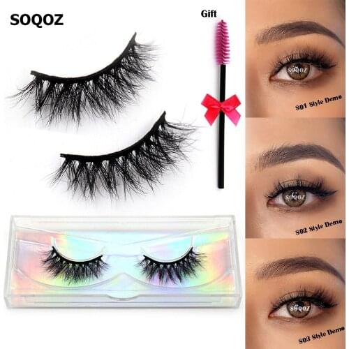 Makeup 3D Mink Lashes Mink Eyelashes 100% Cruelty free Handmade Lashes Full Strip Lashes Soft False Eyelashes Reusable Lashes