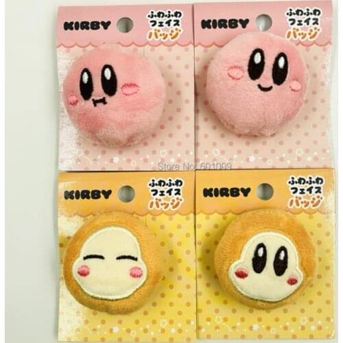 4 Styles Pink 4CM Plush Brooch Badge Bag Pins Doll Toy PCXB
