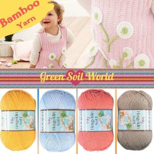 Bamboo Knitted Yarn - 30 Color Options 230 Meter (100gr) - Hand Knitting Ball - Nako Hoşgeldin Soft - Multicolor - Cardigan - Sweater - Polyamide - Beanie - Booties - Scarf - Berets - Room textile - Baby - DIY
