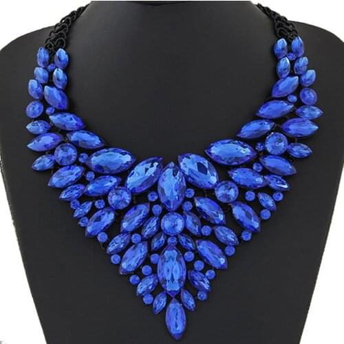 Fashion color Clavicle Chain Pendant collier exaggerated Fashionable ethnic style Bohemia hand-woven necklace Tassel necklace