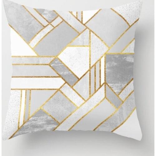 Gold City Decorative Pillow Cushion Covers Square Pillowcase for Sofa Cotton Linen Pillow Cover