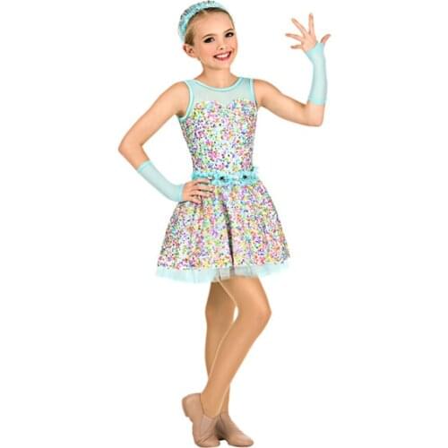 Childrens Modern Dance Dress Girls Ballet Dancing Skirt Kids Latin Stage Performance Wear Kids Ballet Dance Dress D-0461