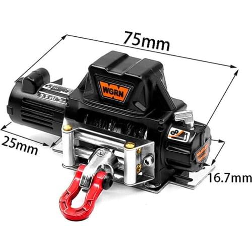 Electric Winch & Controller for 1/10 SCX10 90046 D90 Trx-4 REDCAT RC Car Accessories