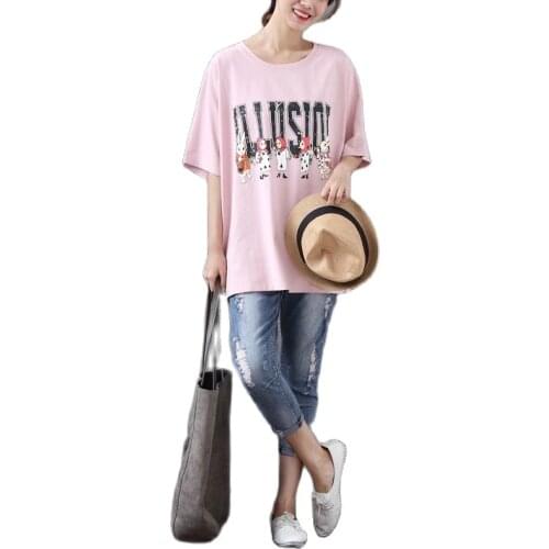 ARCSINX Kawaii T Shirt Women Cotton Plus Size 8XL 7XL 6XL 5XL 4XL 3XL Short Sleeve Korean T Shirt Women Big Size T-Shirts Women