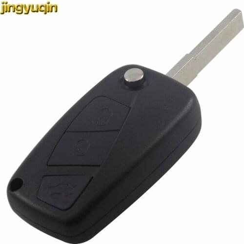 Jingyuqin 5pcs 3 Buttons Flip Folding Remote Key Case Shell Cover For Fiat Punto Panda Stilo Ducato Bravo Anahtar Guscio Chiave