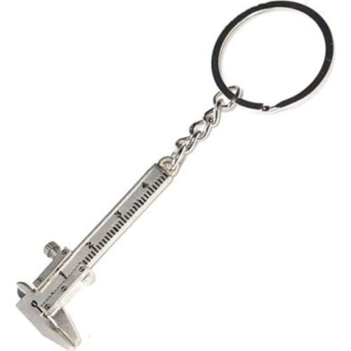 Creative Keychain Classic 3D Movable Vernier Caliper Ruler Model Keyring Keyfob Birthday Gifts Fashion Key Holder