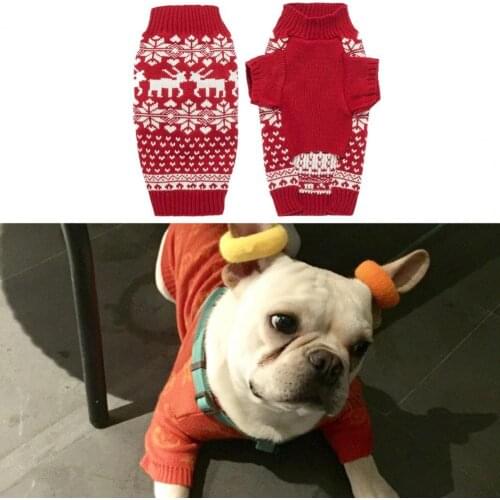 Easy-wearing Good Elasticity Pet Dogs Knitted Short Sleeve Clothes for Winter