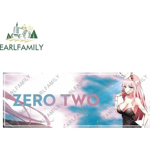 EARLFAMILY 13cm x 4.9cm for DARLING in the FRANXX Zero Two Car Stickers Motorcycle Decal Vinyl Car Accessoires Trunk Decals