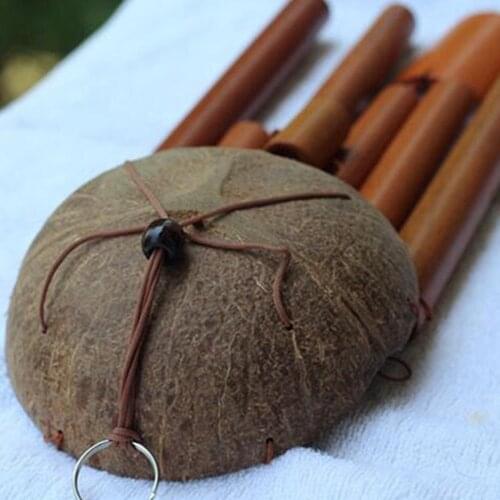 Natural Bamboo Coconut Shell Wind Chime Pendant Ornament For Patio Garden Decor Hot Sales! Home Decoration Wholesale