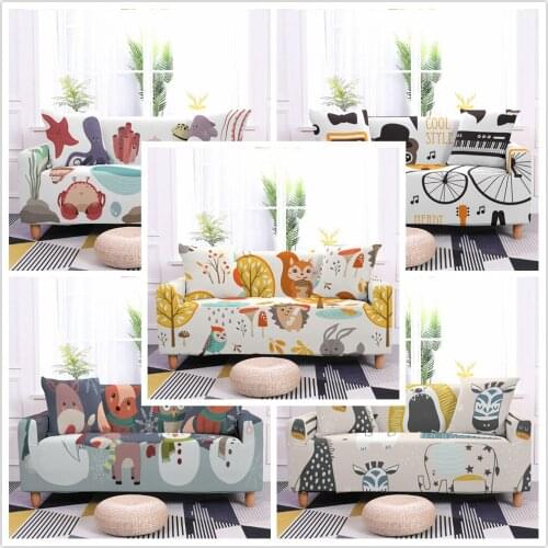 Sea Animal Printing Tight Wrap Sofa Cover Sofa Slipcover Couch Cover Elastic Sofa Cover L-Style Sectional Corner for Living Roo