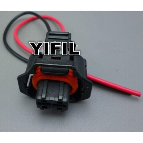 10pcs/lot 2 Pin/Way Diesel Injector Connector Plug With Pigtail For Vauxhall VECTRA 1.9 CDTI For Ford Peugeot Citroen Renault