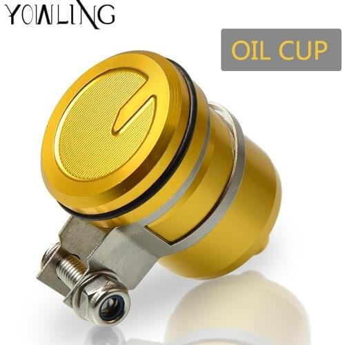 Motorcycle CNC Brake Fluid Reservoir Clutch Tank round Oil Fluid Cup FOR KAWASAKI YAMAHA TOYOTA HONDA SUZUKI Benelli