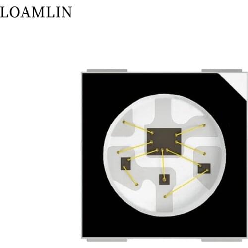 10-1000PCS WS2812B RGB LED Chip 5050SMD WS2812 Individually Addressable Black/White PCB Chip Pixels DC5V
