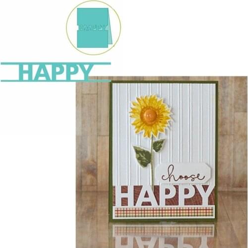 HAPPY Capital Letter Hollow Element Metal Cutting Dies Stencils Album Decor DIY Scrapbooking Craft Cards Making Template 2019