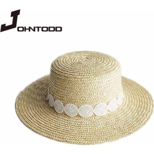 Luxury brand womens and childrens straw hat sunhat fashion bee sun summer hat girl ladies handmade flat Panama beach hat party
