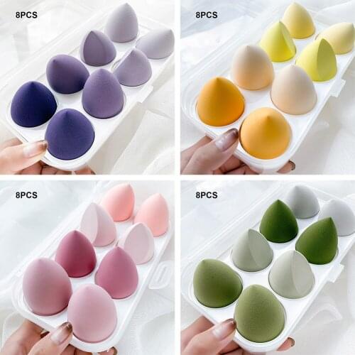 4/8PCS Makeup Sponge Professional Cosmetic Puff For Foundation Concealer Cream Make Up Soft Water Sponge Puff Wholesale