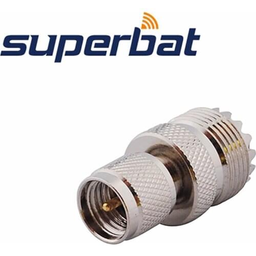 Superbat MINI-UHF Plug to UHF Jack PL259 for KENWOOD Antenna Cable MOTOROLA