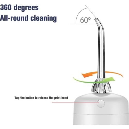 Handheld Electric Flushing Device 200ML USB Charging Cables Oral Irrigator Portable Dental Scaler Household Beauty Teeth Cleaner