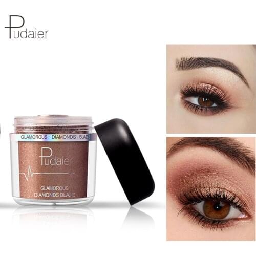 Pudaier 1PC 28Colors Eyeshadow Powder Glitter Pigments Eye Shadow Palette Make Up Metallic Waterproof Shimmer Cosmetics Beauty