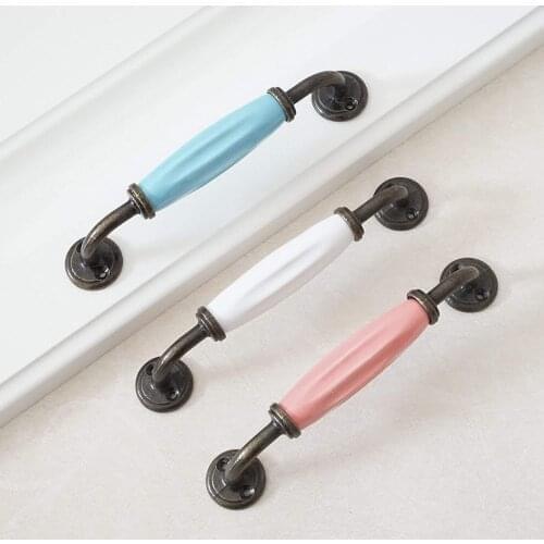 5'' Bule Ceramic Handles Kitchen Cabinet Pull Handle Knobs Drawer Knobs Handles / Dresser Handles Knobs Decorative Hardware