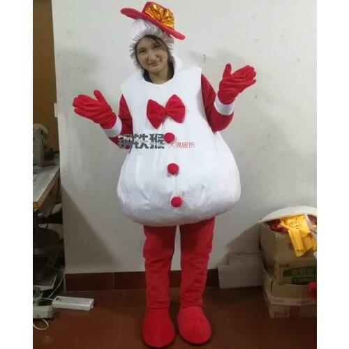 High Quality Sale Christmas Snowman Mascot Costume Halloween Christmas Party Stage Performance Mascot Costume Dress Adult Size