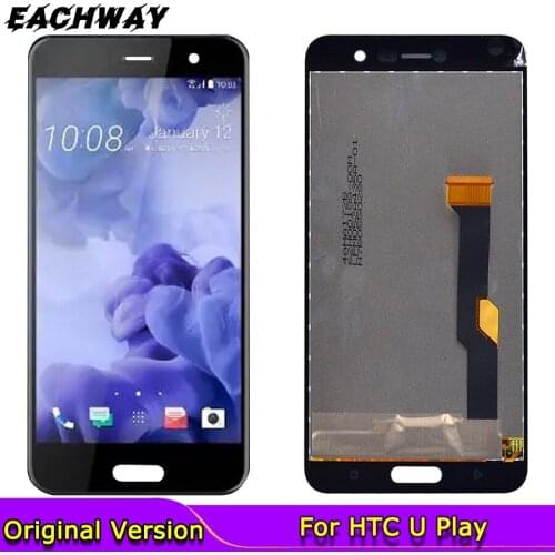 100% Tested NEW Black For HTC U play LCD Display Touch Screen Digitizer Assembly Replacement Repair Parts For HTC U Play LCD