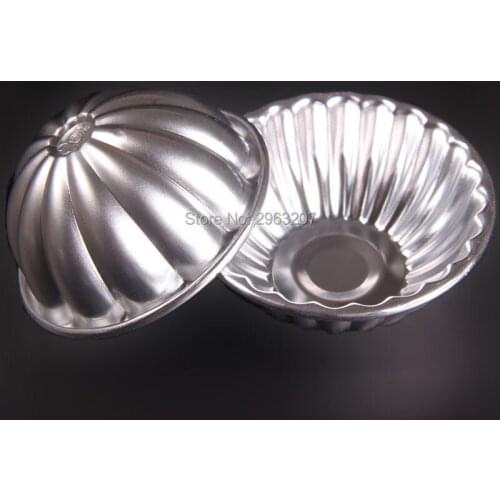 100pcs Chrysanthemum Flowers Shape Aluminium Tart Mold Jelly Pudding Mould Fondant Candy Cake Moulds Baking Tool
