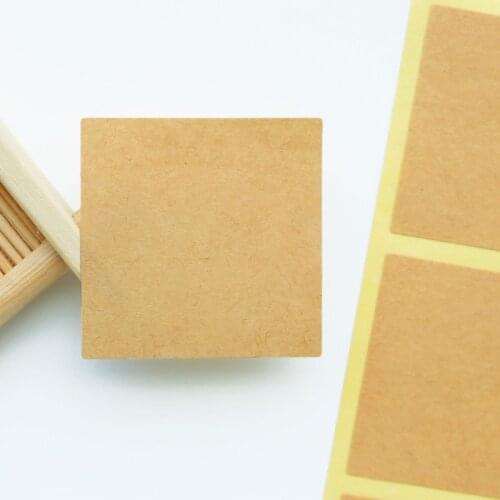 102 Pcs Blank Square Label Stickers Packaging Seals Kraft Sealing Sticker Label Paper DIY Craft 1.38x1.38 inch