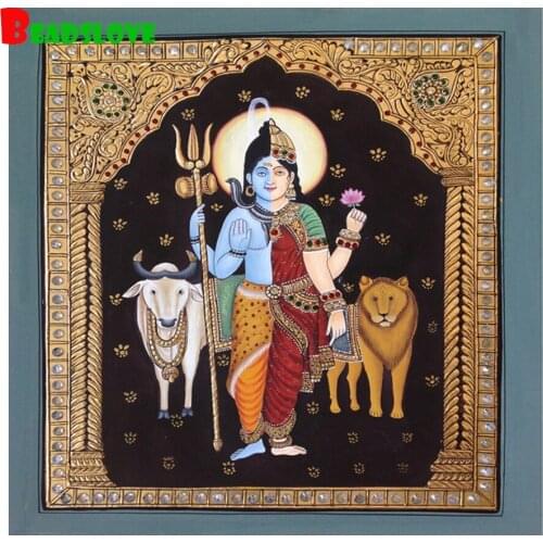 5D Diy diamond painting Abstract Lord Shiva Portrait India Buddha Hindu Gods Diy diamond embroidery rhinestone mosaic