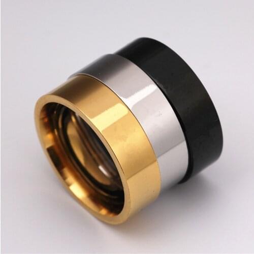 6MM Titanium Band Brushed Wedding 18KGP Stainless Steel Solid Ring Men Women Personalized Ring Customize Ring Engraved Ring