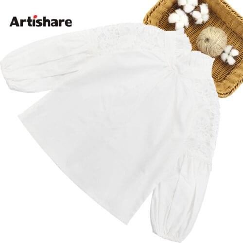 Artishare White Blouses For Girls