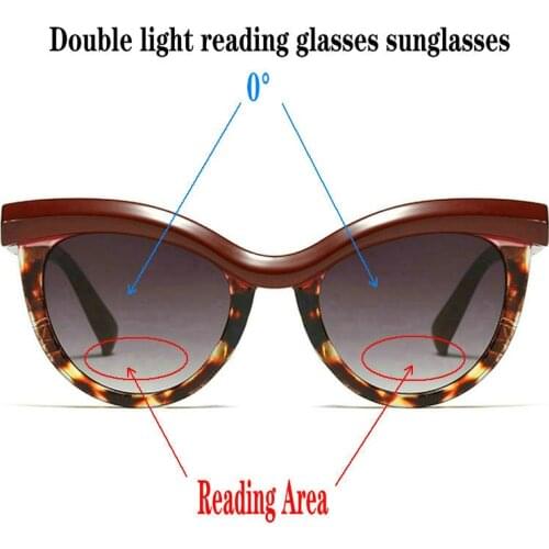 2020 Bifocal Photochromic Sunglasses Reading Glasses magnifier For Men Women Cat Presbyopia Spectacles Look Near FML