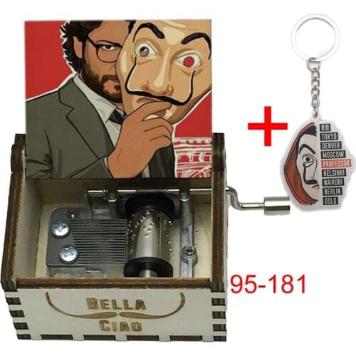Money Heist The House of Paper Music Box La Casa De Papel Bella Ciao Music Box cosplay gift Hand Wood dropship large stock
