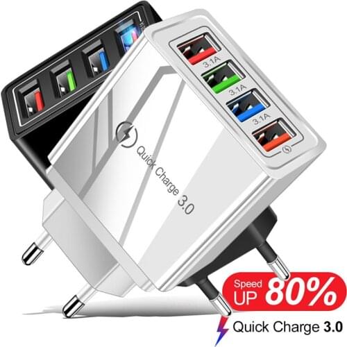 Charger Quick charge 3.0 USB Charger QC3.0 QC Fast Charger Multi Plug Wall Mobile Phone Charger For iPhone Samsung Xiaomi USB