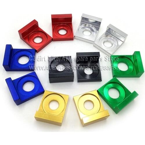 CNC Aluminum 15mm 12mm Chain Adjuster Block Tensioner 110 125cc PIT Quad Trail Dirt Bike ATV Dirt pit bike Motocross