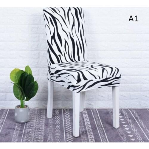 Printed Chair Covers Dinning Room Kitchen Banquet Chair Covers Stretch Gray For Party Slipcover Table Elastic Chair Seat Cover