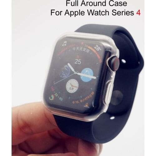 For Apple Watch Series 4 Clear Full Around Case TPU Frame Casing Cover iWatch Cases 40mm 44mm For Watch Series 4 Clear Frame