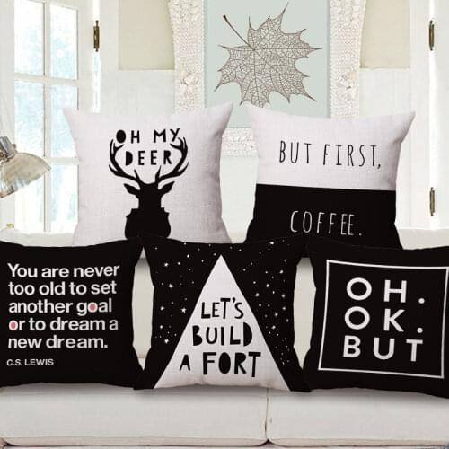 Printingwaist Cushion Pillow Case Creative Cover Home Cotton Linen Hglegyw18x18\" Soft Room Gifts Single Sides