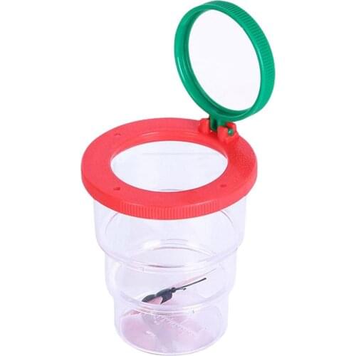 Children Insect Bug Viewer Box Magnifying Glass Foldable Telescopic Observer Bugs Observation Box Explore Experiment Equipment