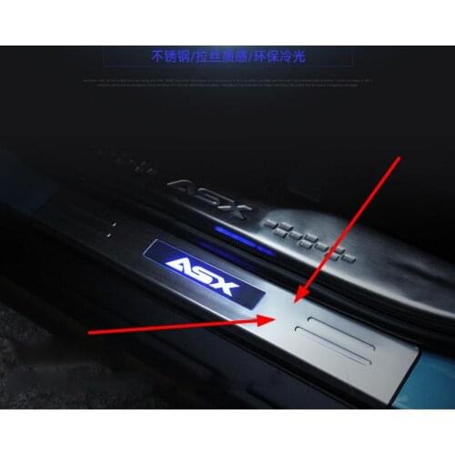 For Mitsubishi ASX RVR 2011 2012 2013 2014 2015 LED stainless steel scuff plate door sill 4pcs/set car accessories