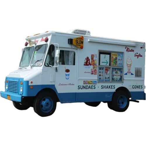 Electric Street Fast Food Cart Ice Cream Vending Truck Mobile Vintage Car Hot Dog Kitchen Trailer Van